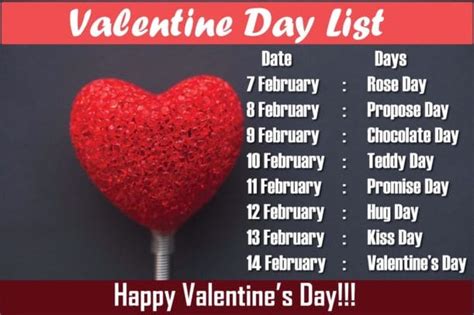 February Special Days List 2021 for lovers | Valentine Week Datesheet | Hi Tech Gazette