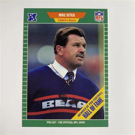 1989 PRO SET Mike Ditka Chicago Bears #53 HALL OF FAME Chicago Bears ...