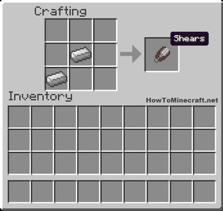 How to Make Shears in Minecraft - 6 Easy Steps - minemum.com