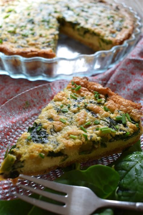 Spinach Quiche with a Hash brown Crust - Julia's Cuisine