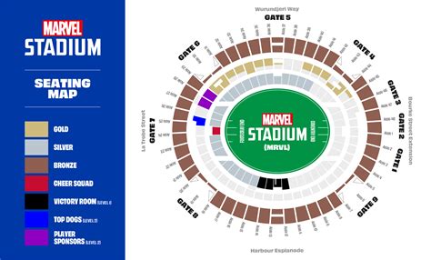 Map Of Marvel Stadium