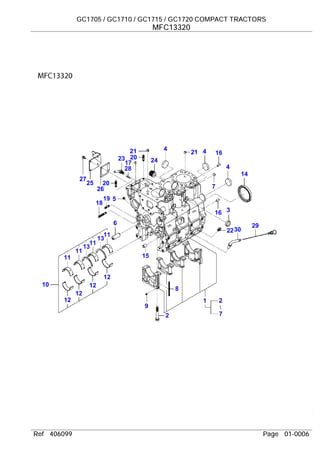 Massey ferguson gc1705 compact tractors parts catalogue manual | PDF