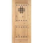 Rustic Knotty Alder Wood Square Top Door with Speakeasy #UK240 - Door ...