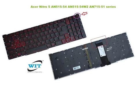 Gaming Laptop internal keyboard or keypad for Acer Nitro 5 AN515-54 ...