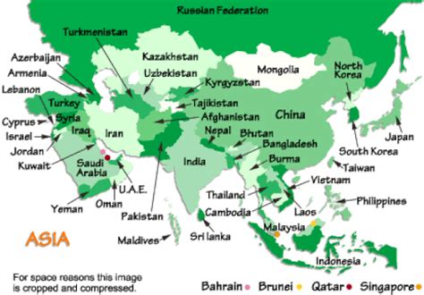 Regions Map of Asia - ASIA