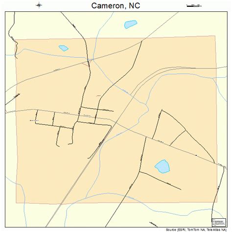 Cameron North Carolina Street Map 3709800