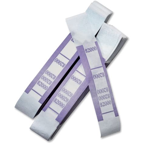 PM, PMC55032, Currency Straps, 1000 / Pack, Violet - Walmart.com