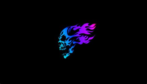 1336x768 Skull Glowing Minimal Neon 5k Laptop HD ,HD 4k Wallpapers ...