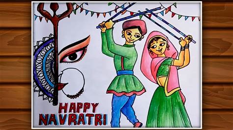 Navratri Drawing Dandiya Drawing Drawing Of Navratri Memory | Images and Photos finder