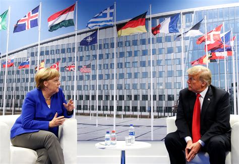 Trump, Merkel meet at NATO after he slams Germany - World - Chinadaily.com.cn