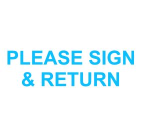 Please Sign & Return Stock Message Stamp | Rubber Stamp Champ