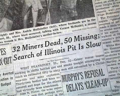 1951 West Frankfort, Illinois mine disaster... - RareNewspapers.com