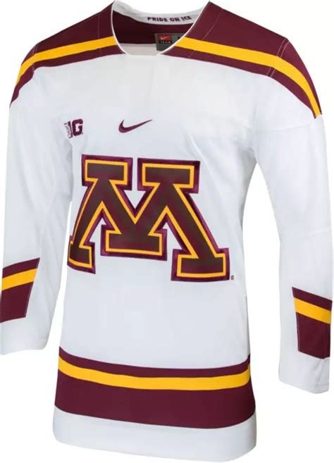 Nike Men's Minnesota Golden Gophers Replica Hockey White Jersey | DICK ...