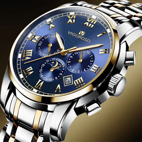 New Vigoroso Classic Watches Men Luxury Brand Business Date ...