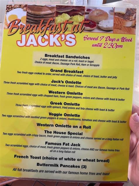 Online Menu of Jack's Donuts Restaurant, Laurel Springs, New Jersey, 08021 - Zmenu