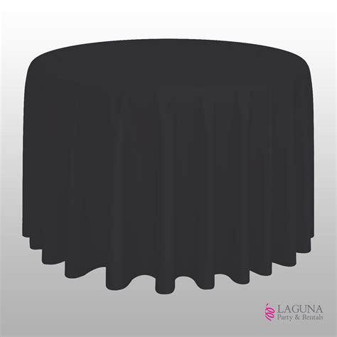 120" Round Table Cover, Linen, Black - Laguna Party & Rentals