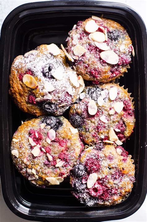 Almond Muffins - iFOODreal.com