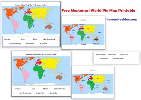 Montessori World Map Free Printable