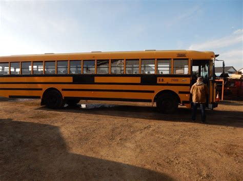 2002 Thomas Flat Nose 84 Passenger School Bus w/ Caterpillar C7 7.2L ...