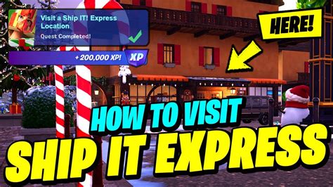 How to EASILY Visit a Ship It! Express Location - Fortnite Winterfest Snapshot Quest - YouTube