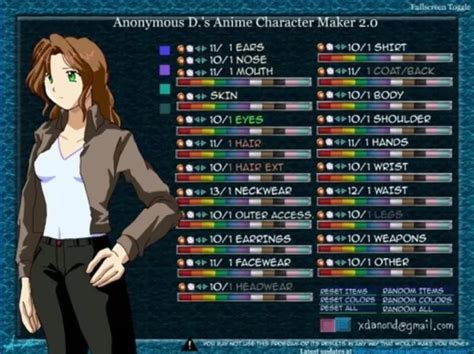 Anime Character Creator Online Game