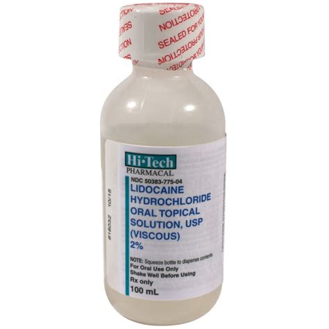 Lidocaine Viscous 2% Oral Solution by Roxane Laboratories — Mountainside Medical Equipment