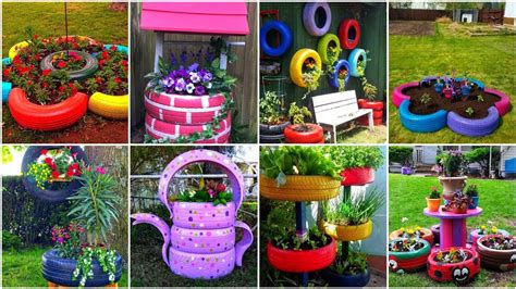 Tyre Planter Ideas | Creative Ideas to Reuse Old Tires | DIY Gardening ...