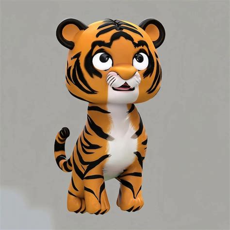 Premium AI Image | A tiger shaped toy with a tiger on the front.