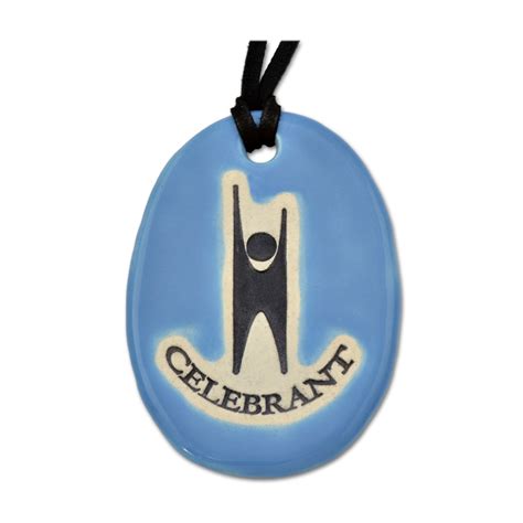 Celebrant Humanist Ceramic Necklace - [2 3/4'' Tall]