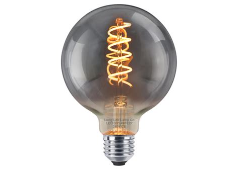 4W Vintage LED G95 Bulb E27 Spiral Filament Smoke Grey