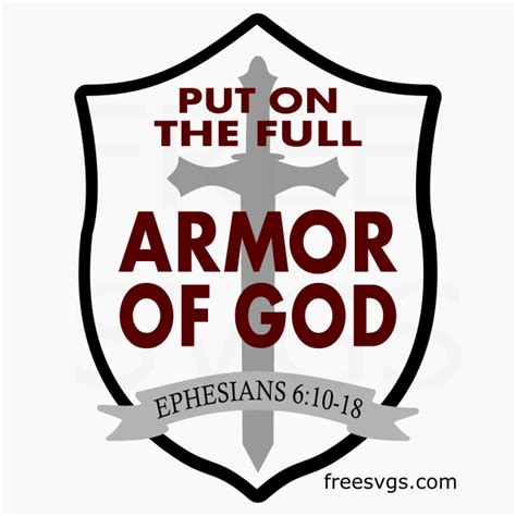 Armor of God Ephesians 6:10 Free SVG File - Free SVG Cut Files