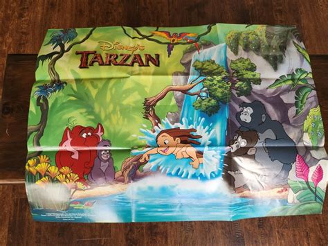 Disney Animated Tarzan Movie Poster 90s 30x22 Full Color Baby Tarzan - Etsy