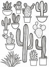 10 Cute Cactus Printable Coloring Pages For Adults sketch template