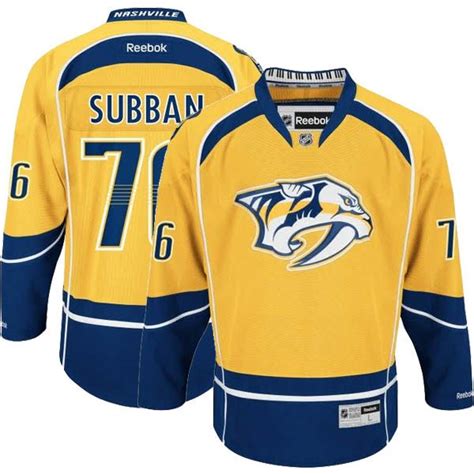 Men’s Nashville Predators P.K. Subban Premier Home Jersey Style Number ...