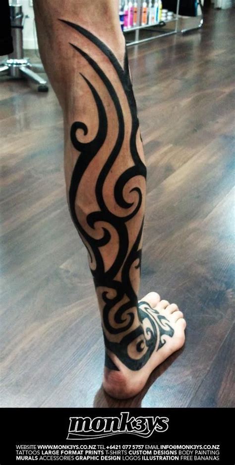 Maori, tribal leg 2 by Monk3ys-Tattoos (With images) | Leg tattoos ...