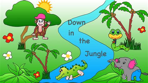 Down in the Jungle nursery rhyme (SONG AND GRAPHICS) - YouTube