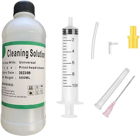 500ml Universal Printer Cleaning Kit Unblock Print Head Nozzles Cleaner Flush Printhead Cleaning ...