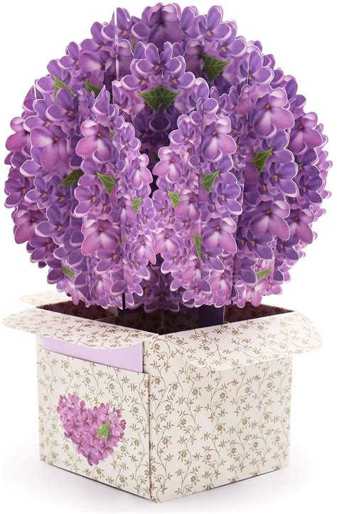 Lilac Flowers Pop Card with Envelopes,Thanksgiving Pop Up Card, Teacher Appreciation Pop Up Card ...