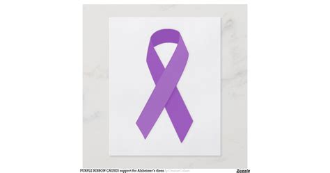 PURPLE RIBBON CAUSES support for Alzheimer's disea Flyers | Zazzle