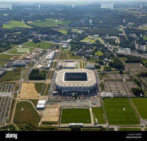 Aerial view, football stadium Mönchengladbach, BVB Moenchengladbach ...