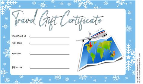 Travel Gift Certificate Templates - 10+ Best Ideas FREE!