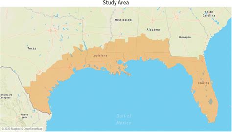 The study area in the US Gulf Coast region | Download Scientific Diagram