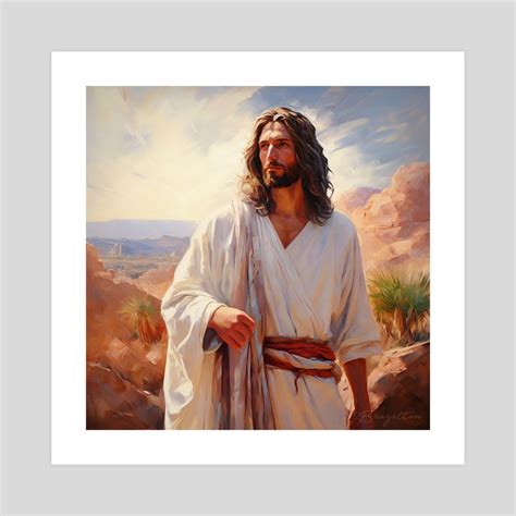 Jesus in the Desert, an art print by Painted Gospel - INPRNT