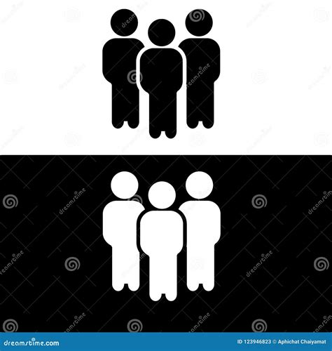 People icon flat design stock illustration. Illustration of leadership - 123946823