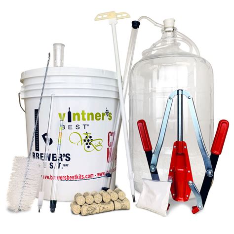 Deluxe Wine Making Starter Kit - for Grape, Concentrate, and Fruit Win ...