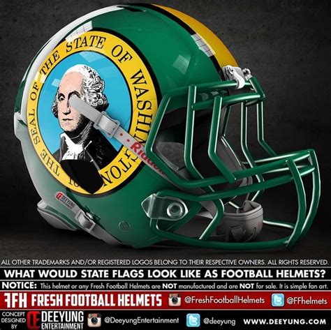 Football helmets redesigned to look like state flags