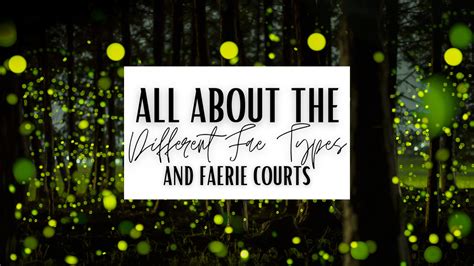 All About Different Fae Types & Faerie Courts - Everything Paranormal Romance