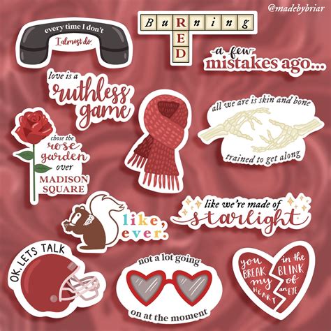 Red Taylor Swift Stickers Red taylors Version Stickers - Etsy