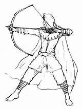 Archery Coloring Pages sketch template