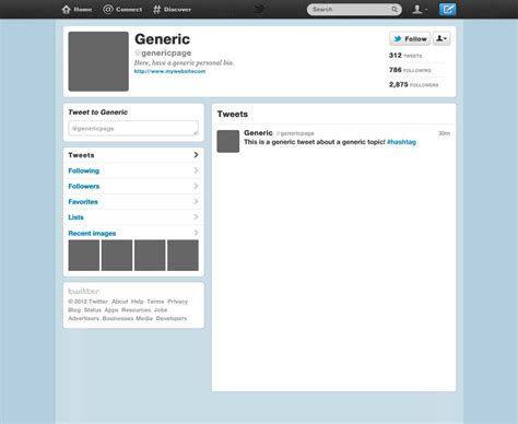 Blank Twitter Template For Students | White Gold